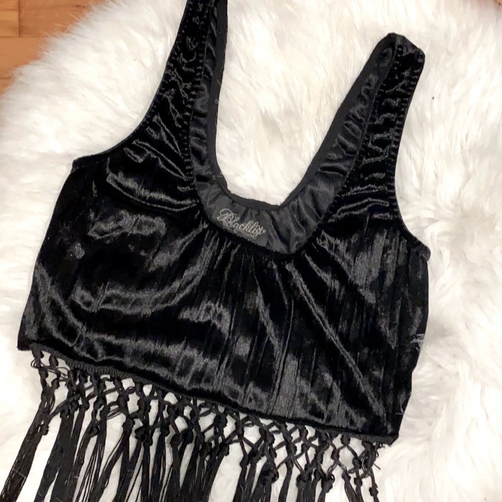 Velvet Macrame Top